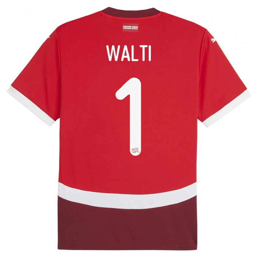 Danxen Kid Switzerland Dario Wälti #1 Red Home Jersey 24-26 T-Shirt