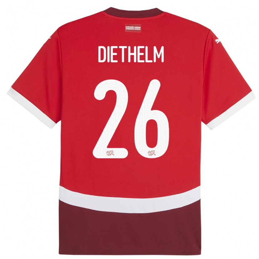 Danxen Kid Switzerland Thierry Diethelm #26 Red Home Jersey 24-26 T-Shirt