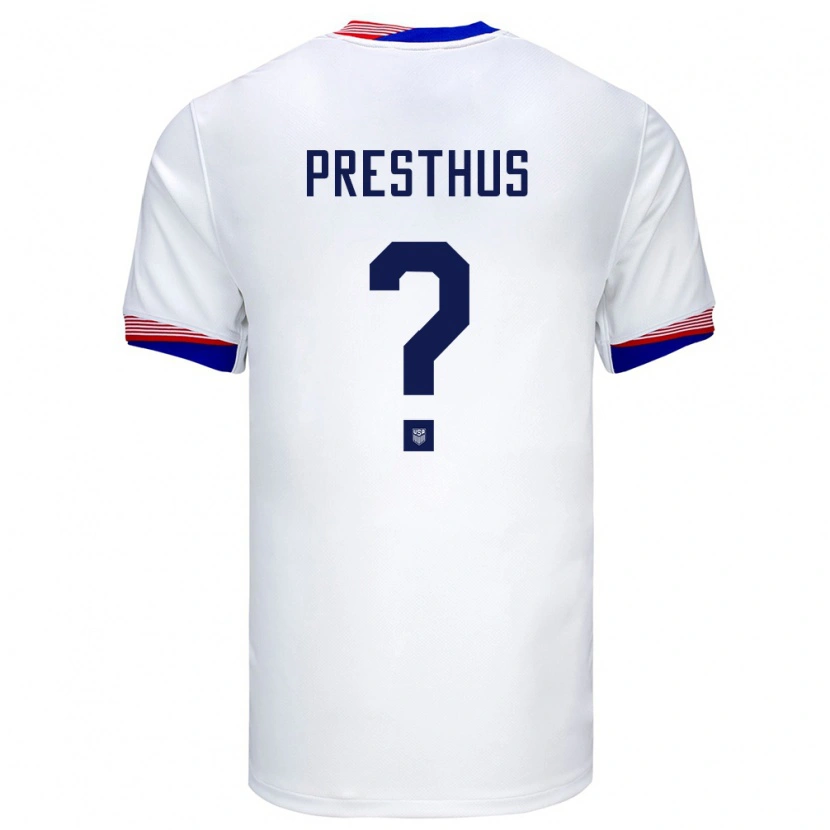 Danxen Kid United States Owen Presthus #0 White Home Jersey 24-26 T-Shirt