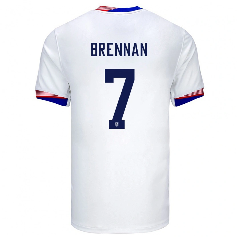 Danxen Kid United States Luke Brennan #7 White Home Jersey 24-26 T-Shirt