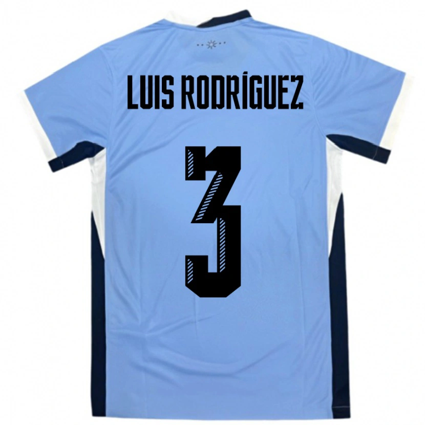 Danxen Kid Uruguay José Luis Rodríguez #3 White Black Home Jersey 24-26 T-Shirt