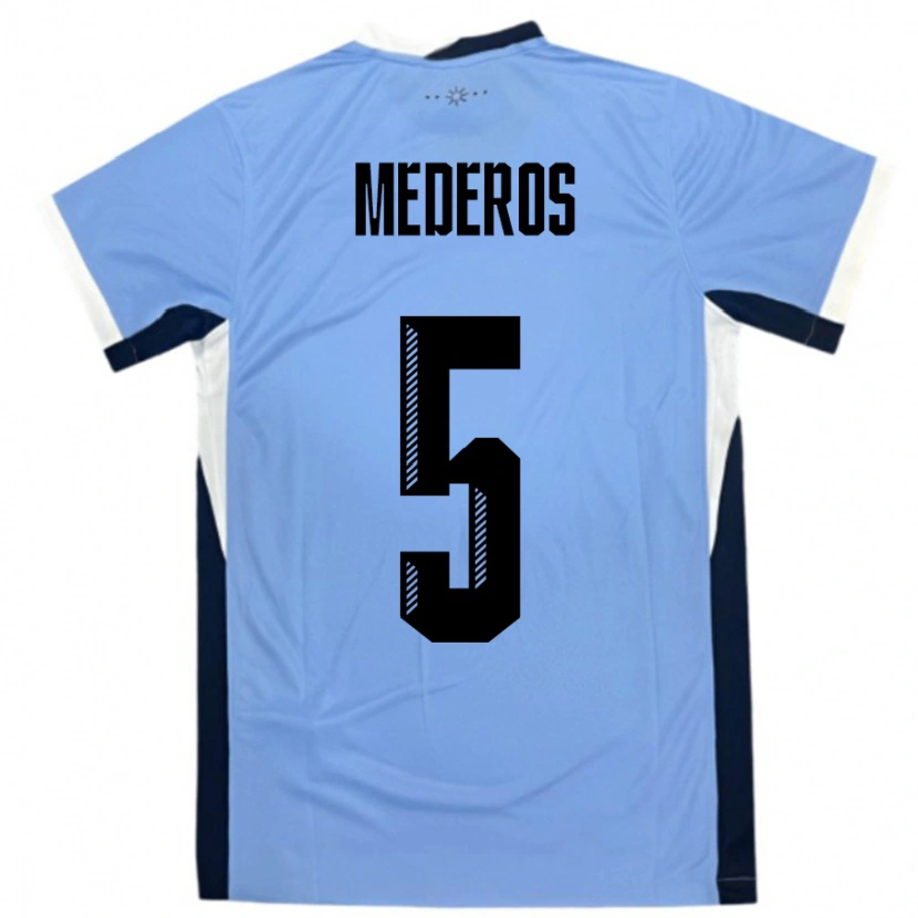 Danxen Kid Uruguay Rodrigo Mederos #5 White Black Home Jersey 24-26 T-Shirt
