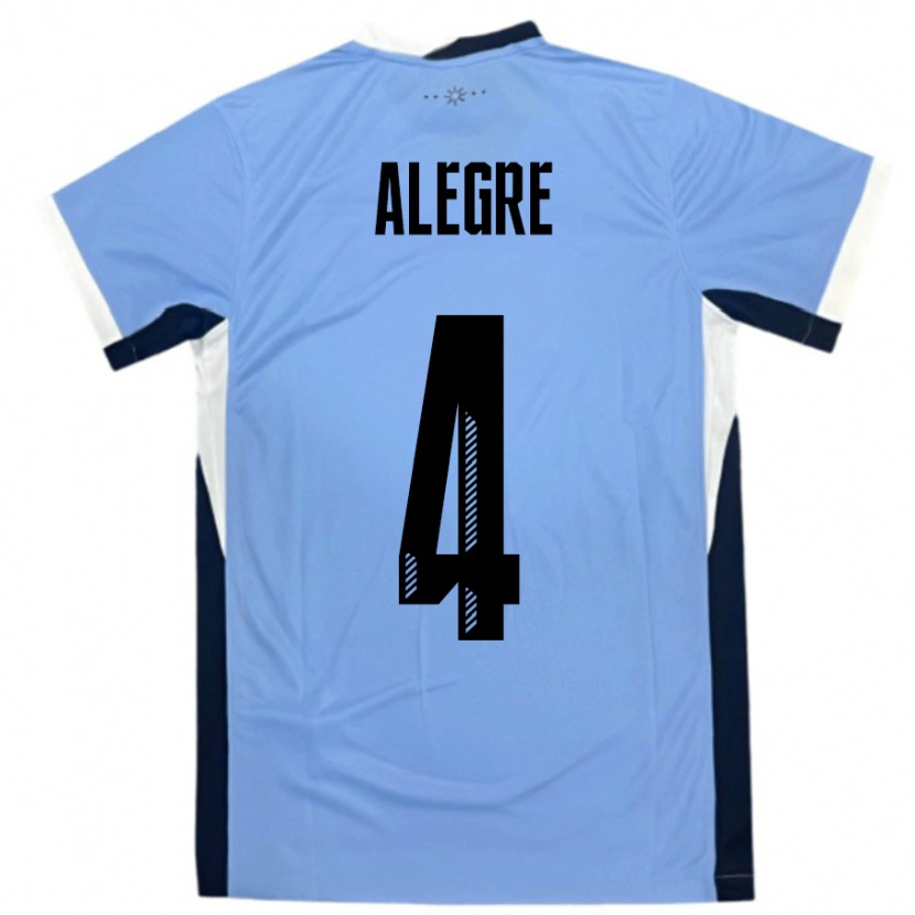 Danxen Kid Uruguay Ignacio Alegre #4 White Black Home Jersey 24-26 T-Shirt