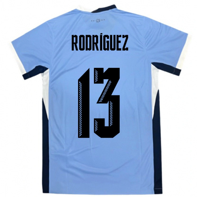 Danxen Kid Uruguay Agustin Rodriguez #13 White Black Home Jersey 24-26 T-Shirt