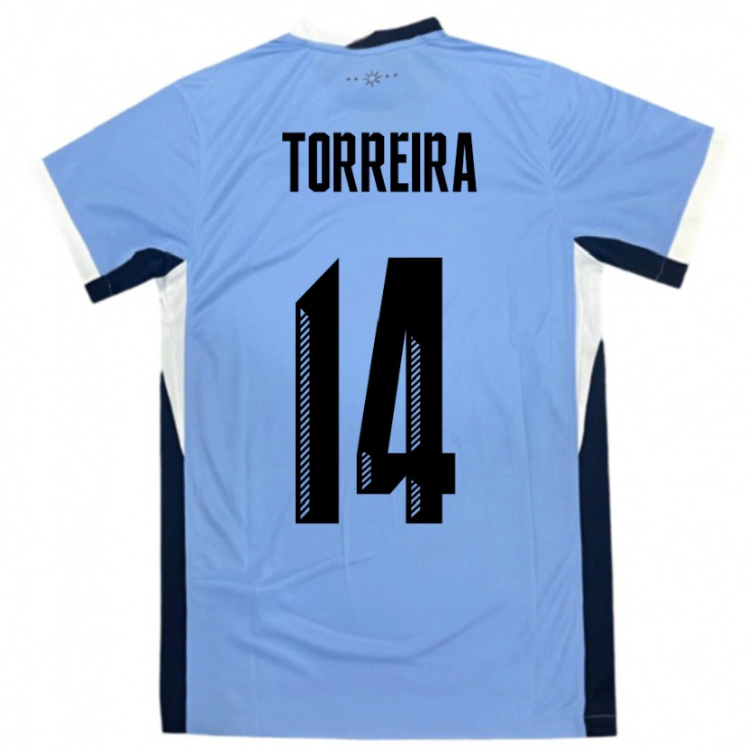 Danxen Kid Uruguay Lucas Torreira #14 White Black Home Jersey 24-26 T-Shirt