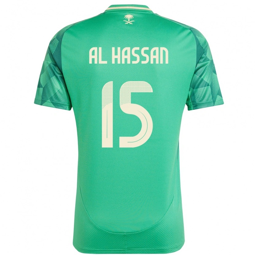 Danxen Kid Saudi Arabia Ali Al Hassan #15 Green Home Jersey 24-26 T-Shirt