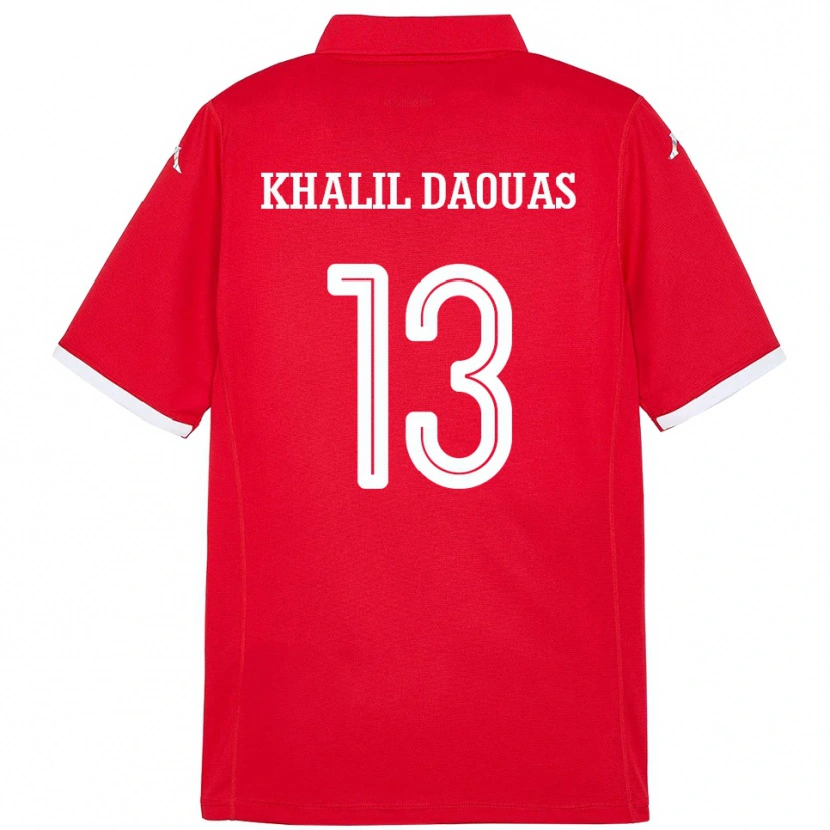 Danxen Kid Tunisia Mohamed Khalil Daouas #13 Red Home Jersey 24-26 T-Shirt