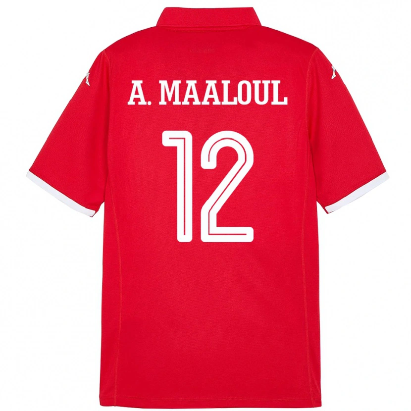 Danxen Kid Tunisia Ali Maaloul #12 Red Home Jersey 24-26 T-Shirt