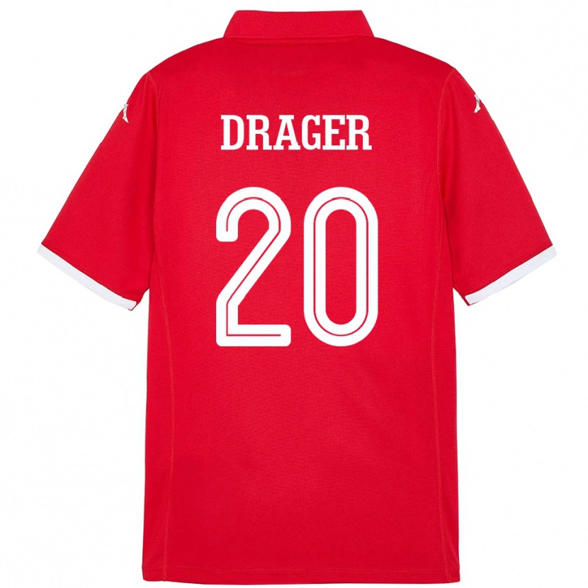 Danxen Kid Tunisia Mohamed Drager #20 Red Home Jersey 24-26 T-Shirt