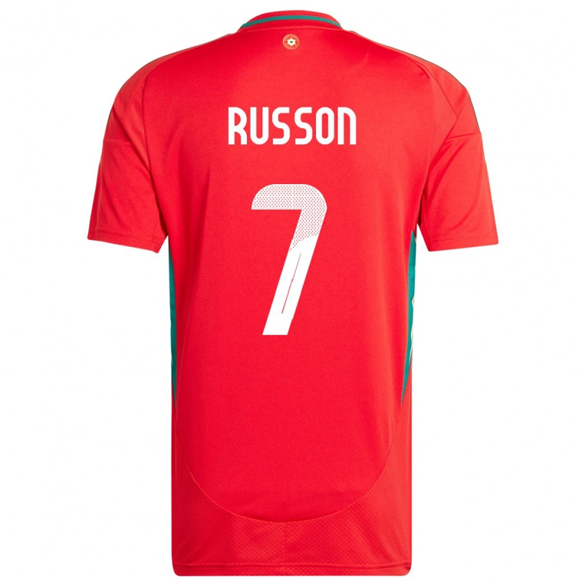 Danxen Kid Wales Will Russon #7 Red Home Jersey 24-26 T-Shirt