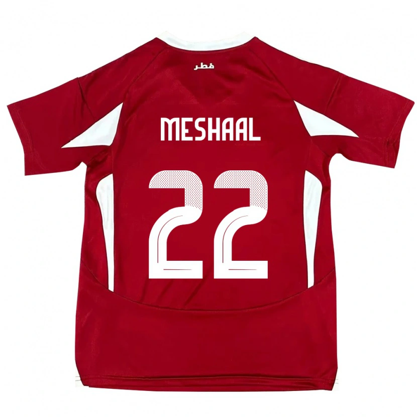 Danxen Kid Qatar Meshaal Barsham #22 Red Home Jersey 24-26 T-Shirt