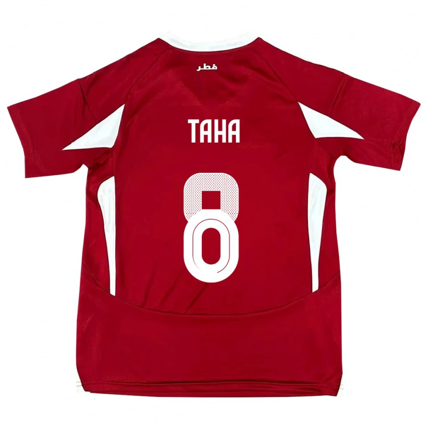 Danxen Kid Qatar Moath Taha #8 Red Home Jersey 24-26 T-Shirt