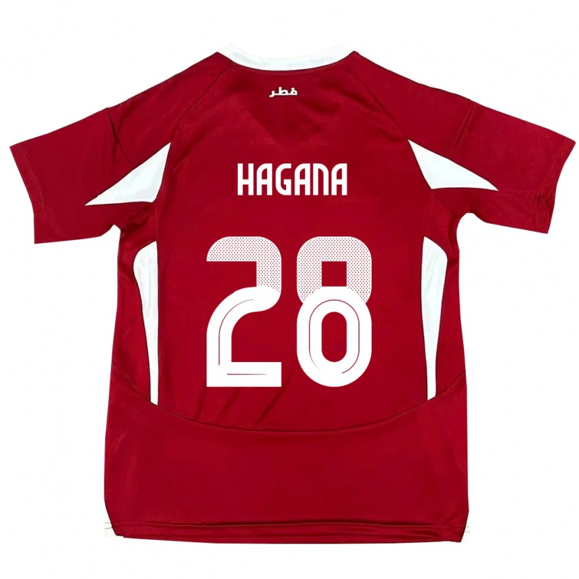 Danxen Kid Qatar Ahmed Hagana #28 Red Home Jersey 24-26 T-Shirt