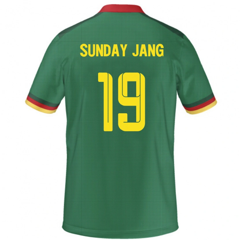 Danxen Kid Cameroon Junior Sunday Jang #19 Green Home Jersey 24-26 T-Shirt