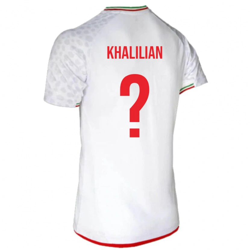 Danxen Kid Iran Abolfazl Khalilian #0 White Home Jersey 24-26 T-Shirt
