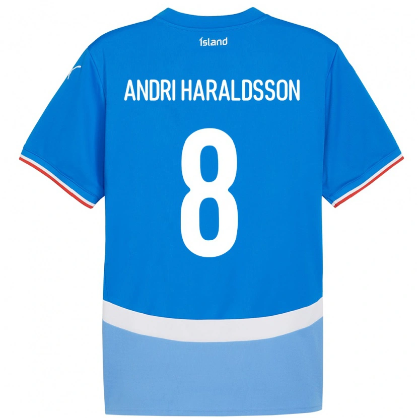 Danxen Kid Iceland Haukur Andri Haraldsson #8 Blue Home Jersey 24-26 T-Shirt