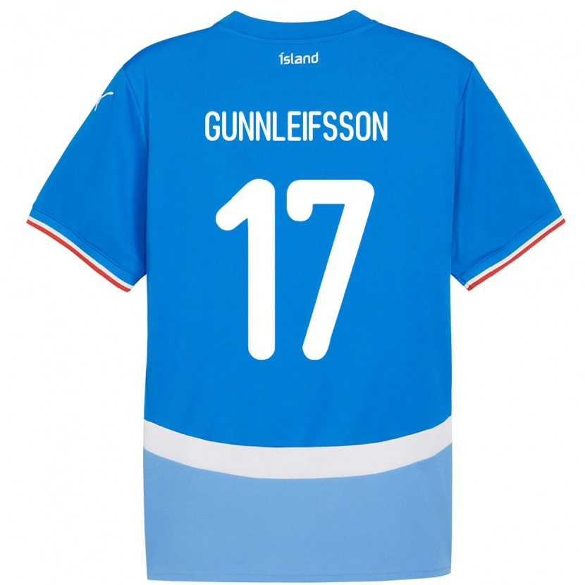 Danxen Kid Iceland Gunnleifur Orri Gunnleifsson #17 Blue Home Jersey 24-26 T-Shirt