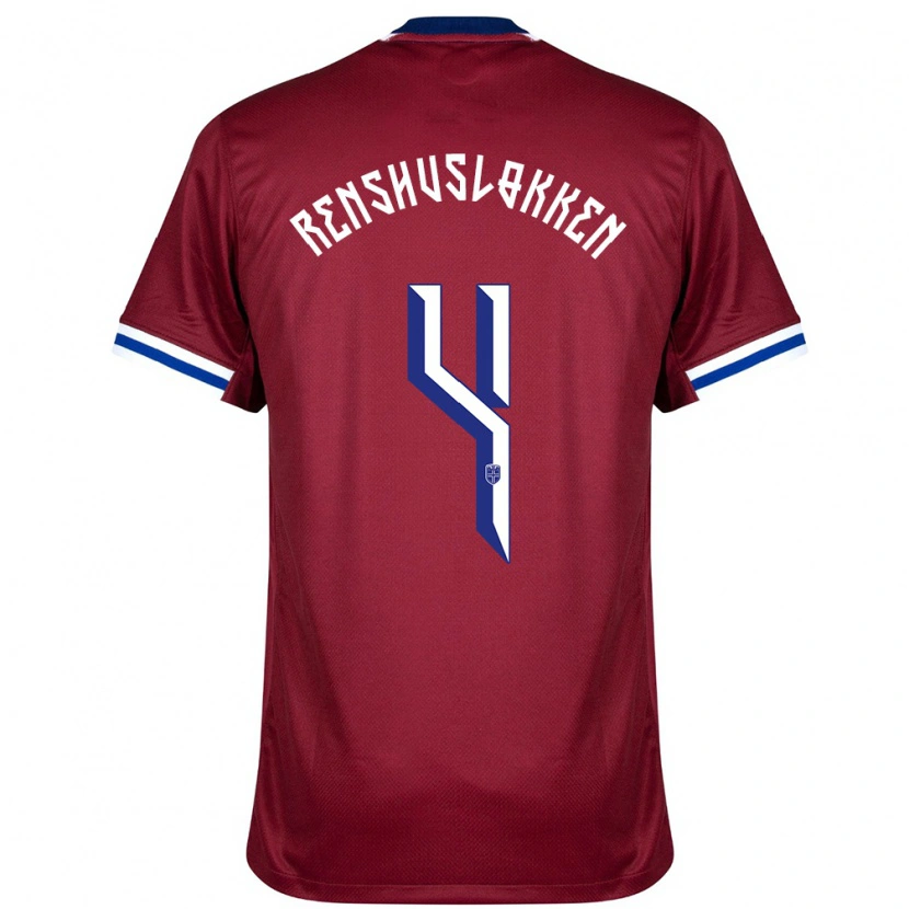 Danxen Kid Norway Jesper Renshusløkken #4 Red Blue White Home Jersey 24-26 T-Shirt