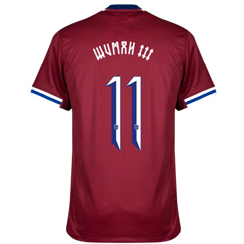 Danxen Kid Norway Edward Wumah Iii #11 Red Blue White Home Jersey 24-26 T-Shirt