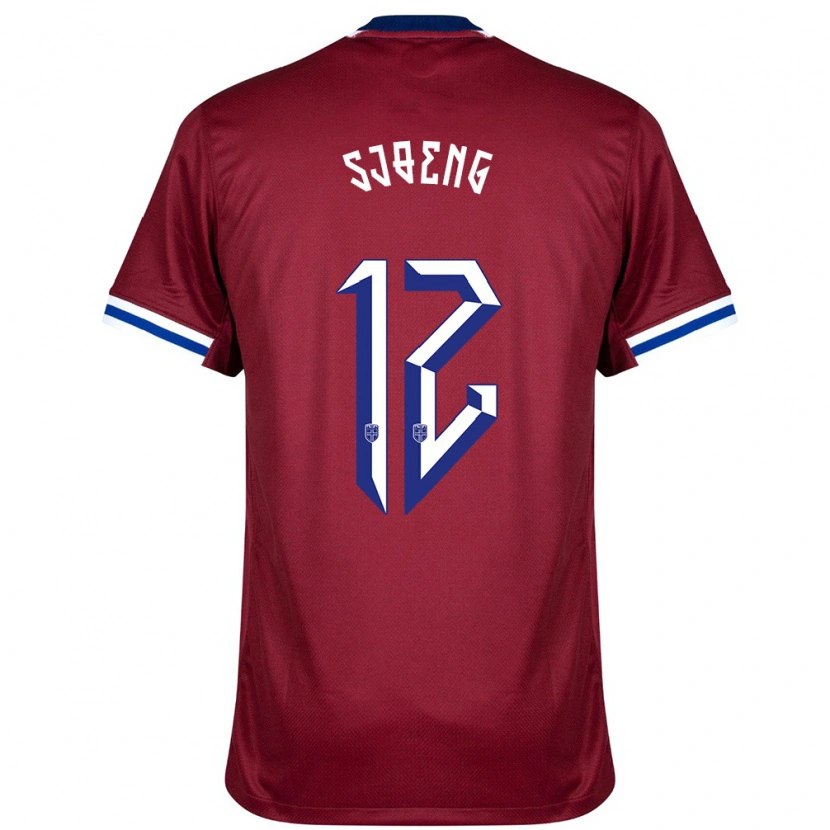 Danxen Kid Norway Magnus Sjøeng #12 Red Blue White Home Jersey 24-26 T-Shirt