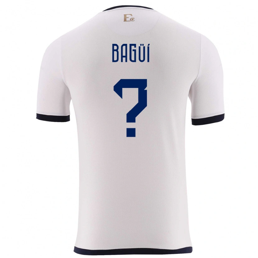 Danxen Kid Ecuador Diogo Bagüí #0 White Away Jersey 24-26 T-Shirt