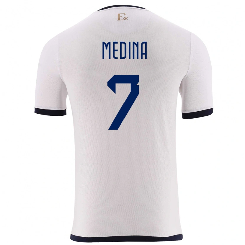 Danxen Kid Ecuador Yaimar Medina #7 White Away Jersey 24-26 T-Shirt