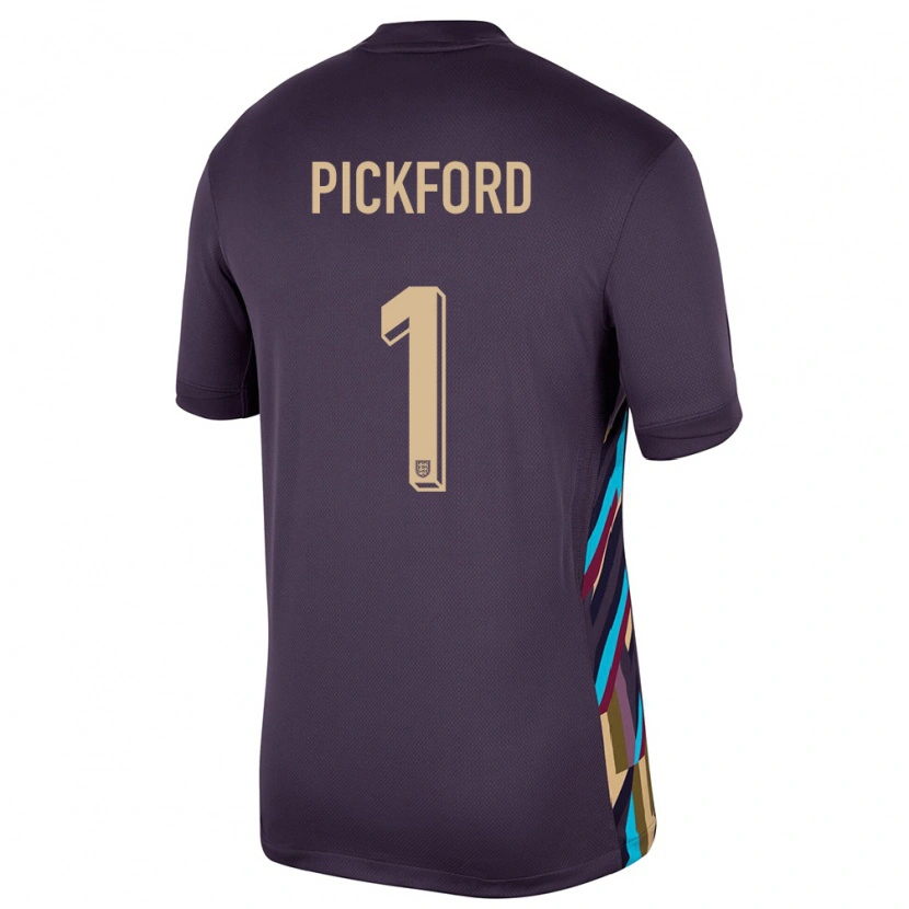 Danxen Kid England Jordan Pickford #1 Dark Raisin Away Jersey 24-26 T-Shirt