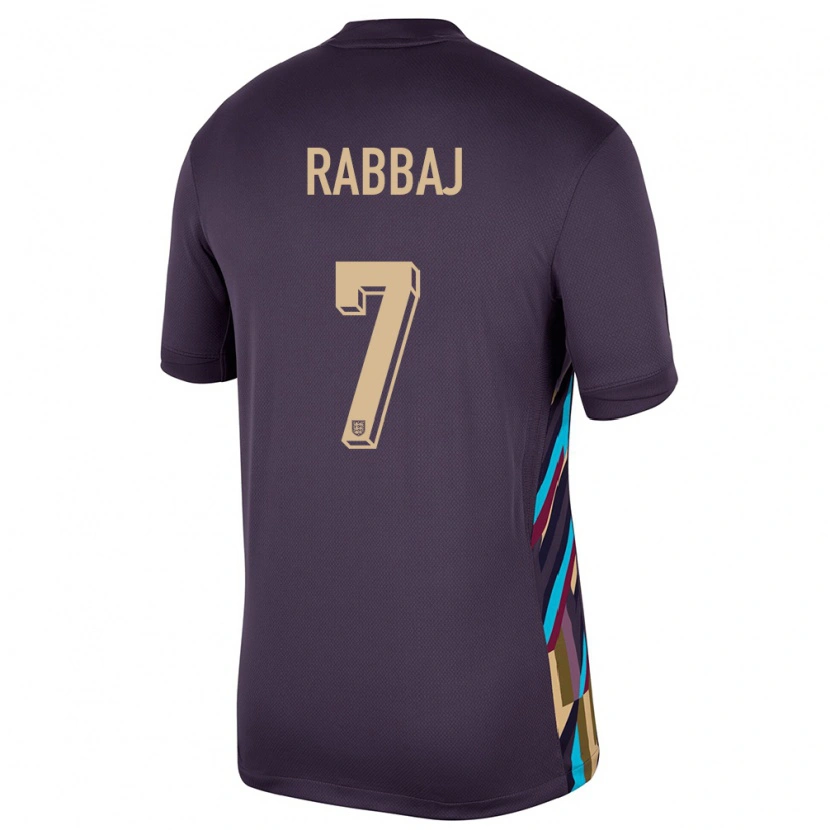 Danxen Kid England Ibrahim Rabbaj #7 Dark Raisin Away Jersey 24-26 T-Shirt
