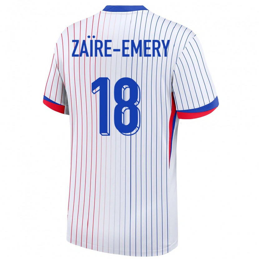 Danxen Kid France Warren Zaïre-Emery #18 White Away Jersey 24-26 T-Shirt