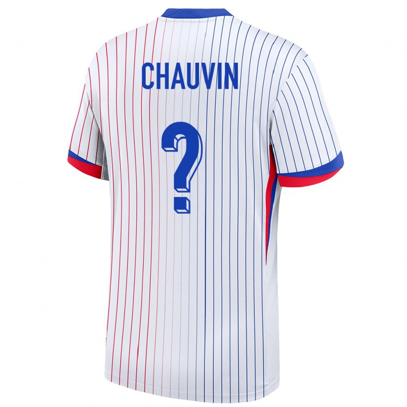 Danxen Kid France Yoann Chauvin #0 White Away Jersey 24-26 T-Shirt