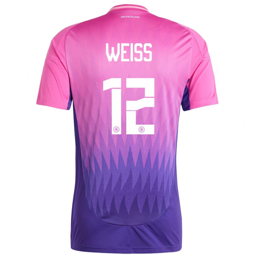 Danxen Kid Germany Max Weiß #12 Pink Purple Away Jersey 24-26 T-Shirt