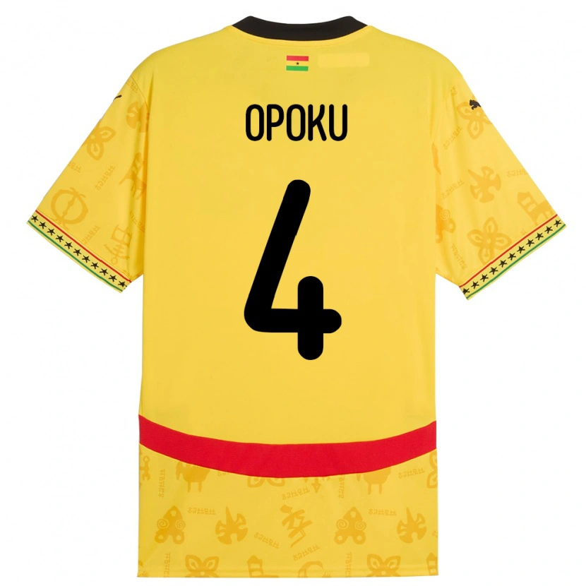 Danxen Kid Ghana Nicholas Opoku #4 Yellow Away Jersey 24-26 T-Shirt
