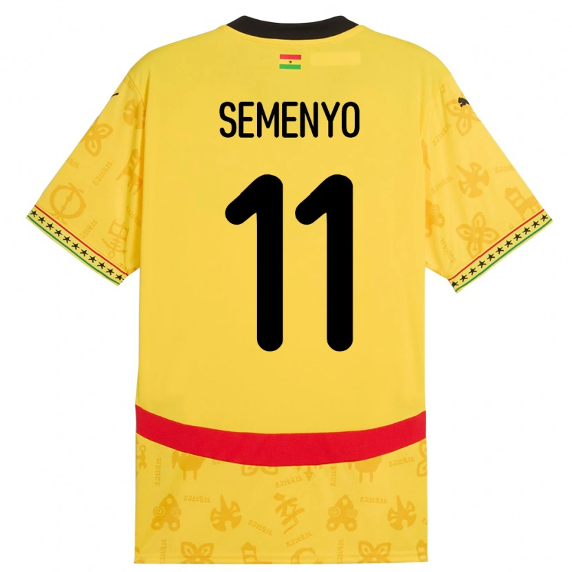 Danxen Kid Ghana Antoine Semenyo #11 Yellow Away Jersey 24-26 T-Shirt