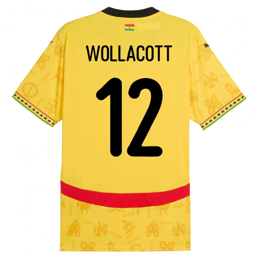 Danxen Kid Ghana Joe Wollacott #12 Yellow Away Jersey 24-26 T-Shirt