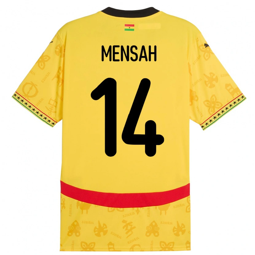Danxen Kid Ghana Gideon Mensah #14 Yellow Away Jersey 24-26 T-Shirt