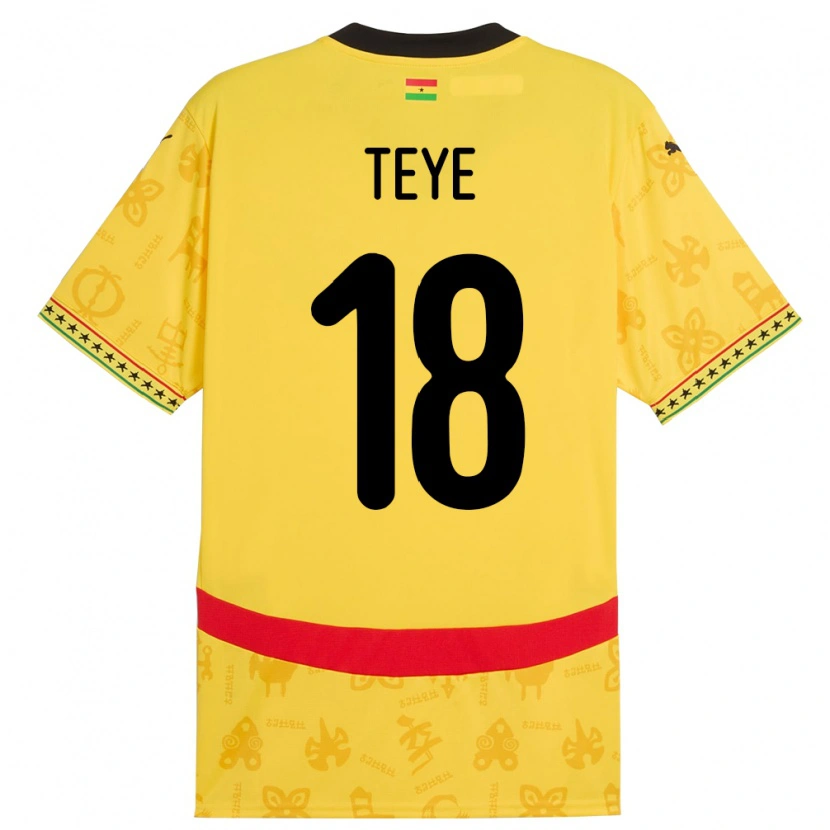 Danxen Kid Ghana Suzzy Teye #18 Yellow Away Jersey 24-26 T-Shirt