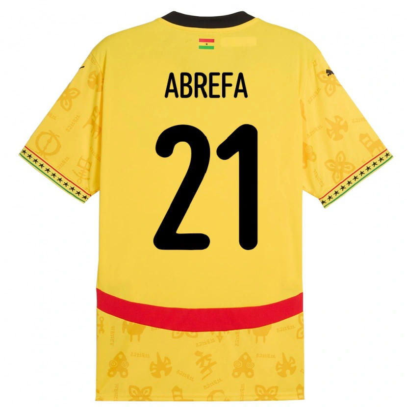 Danxen Kid Ghana Kelvin Abrefa #21 Yellow Away Jersey 24-26 T-Shirt