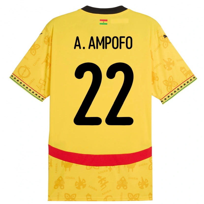Danxen Kid Ghana Eugene Amankwah Ampofo #22 Yellow Away Jersey 24-26 T-Shirt