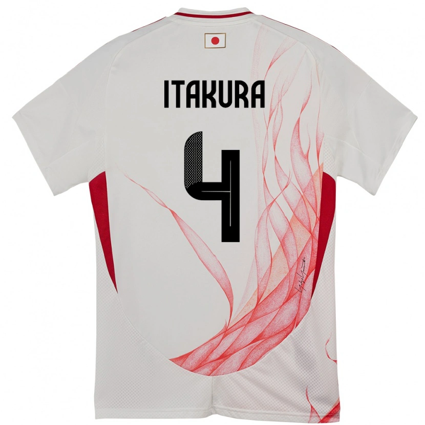 Danxen Kid Japan Ko Itakura #4 White Away Jersey 24-26 T-Shirt