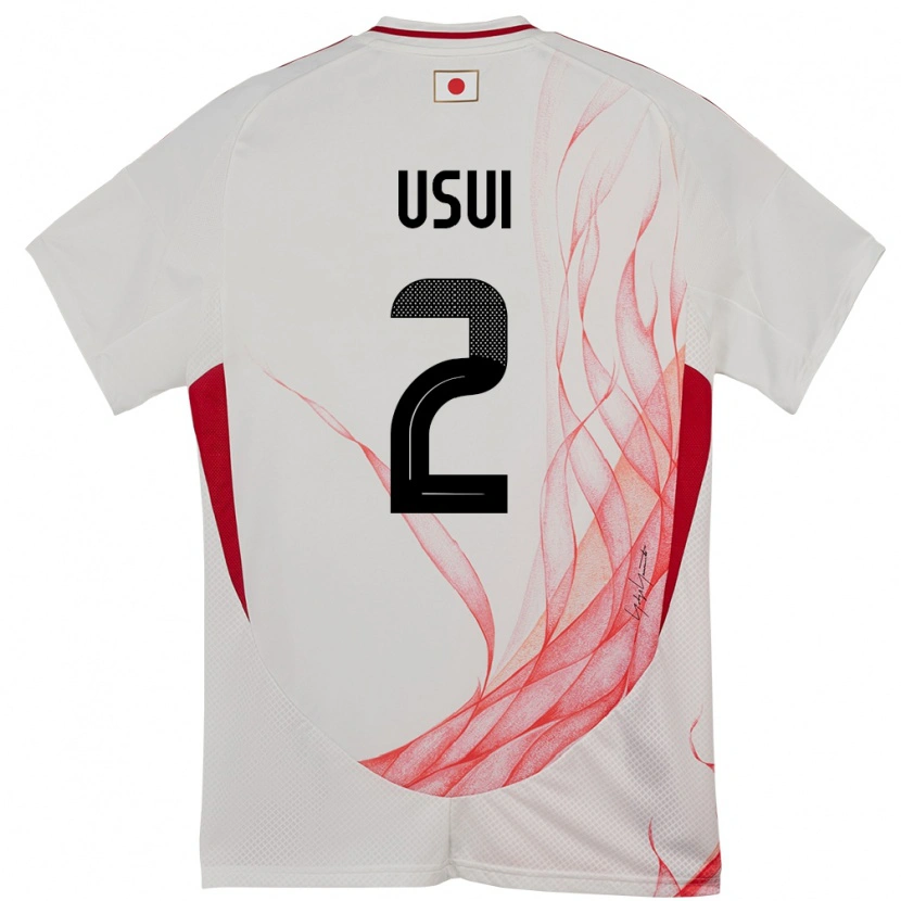 Danxen Kid Japan Tsubasa Usui #2 White Away Jersey 24-26 T-Shirt