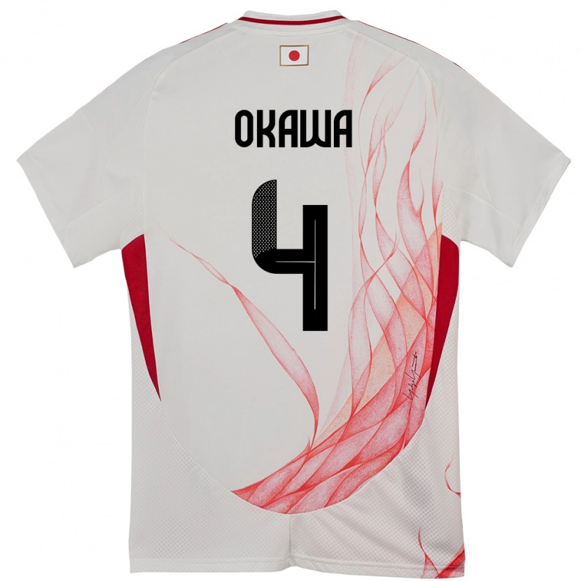 Danxen Kid Japan Yugo Okawa #4 White Away Jersey 24-26 T-Shirt