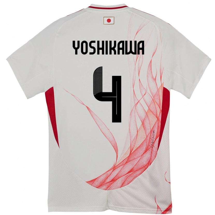 Danxen Kid Japan Haruto Yoshikawa #4 White Away Jersey 24-26 T-Shirt