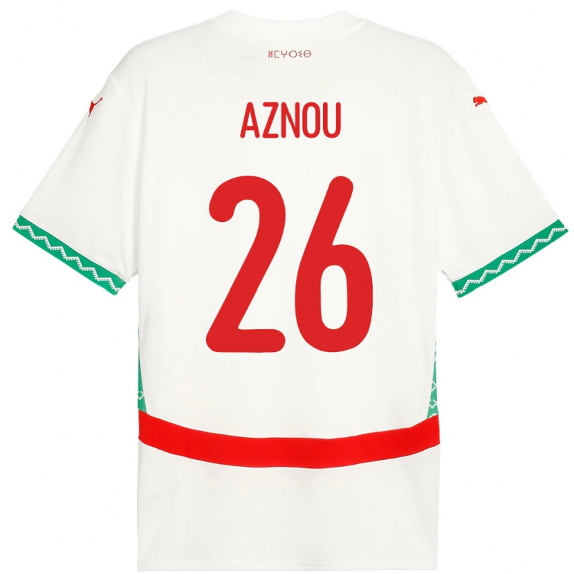 Danxen Kid Morocco Adam Aznou #26 White Away Jersey 24-26 T-Shirt