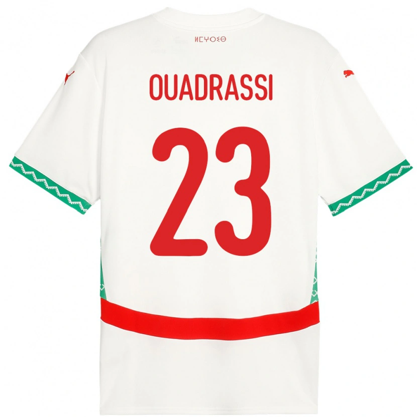 Danxen Kid Morocco Dalil Ouadrassi #23 White Away Jersey 24-26 T-Shirt