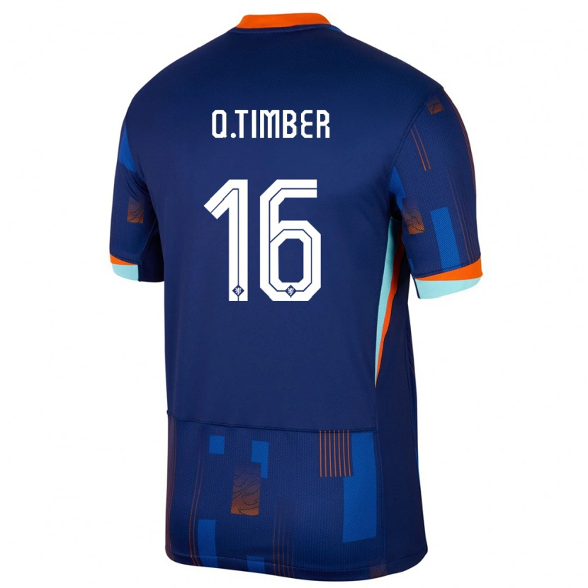 Danxen Kid Netherlands Quinten Timber #16 Blue Away Jersey 24-26 T-Shirt