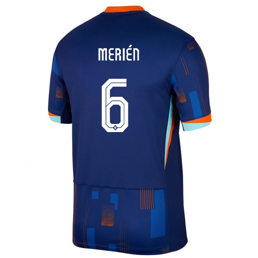 Danxen Kid Netherlands Fabian Merién #6 Blue Away Jersey 24-26 T-Shirt
