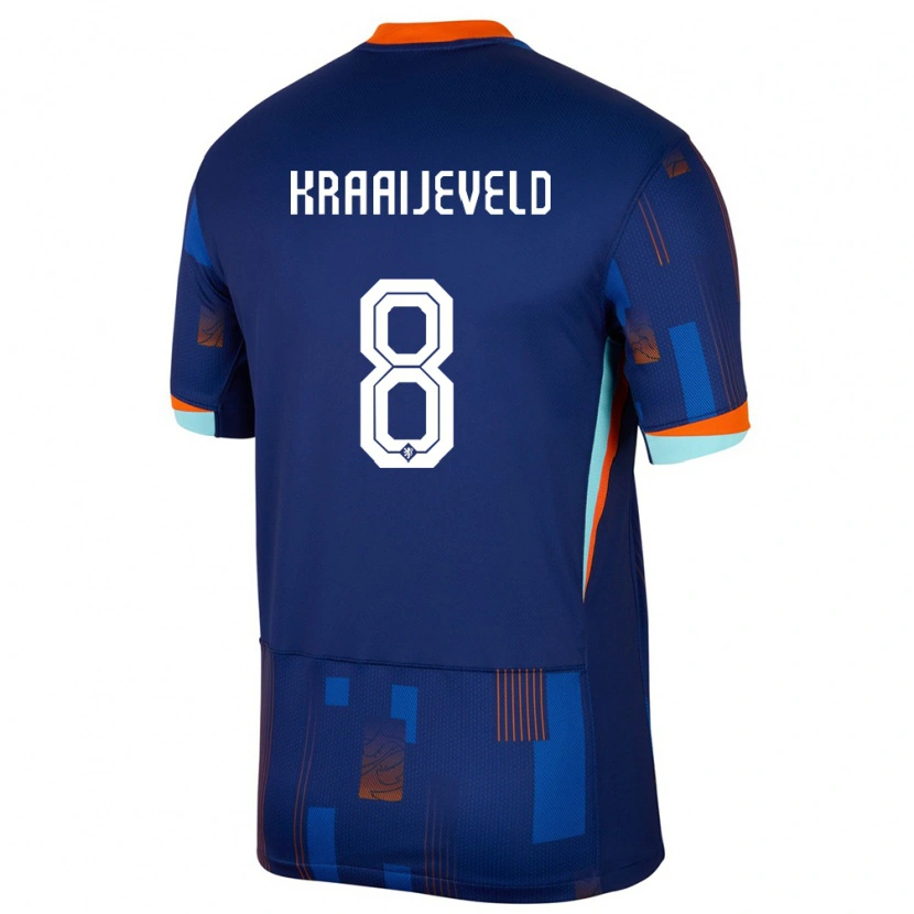 Danxen Kid Netherlands Thijs Kraaijeveld #8 Blue Away Jersey 24-26 T-Shirt