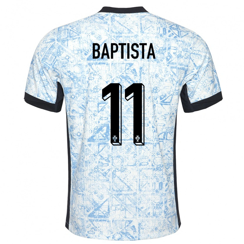 Danxen Kid Portugal Brandão Baptista #11 Cream Blue Away Jersey 24-26 T-Shirt
