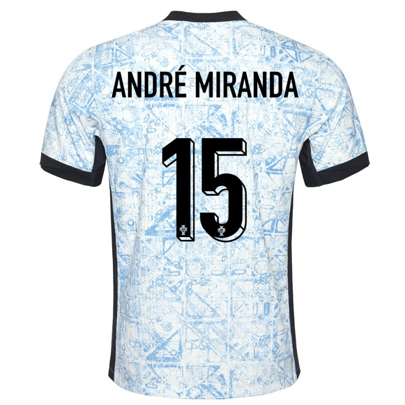 Danxen Kid Portugal André Miranda #15 Cream Blue Away Jersey 24-26 T-Shirt