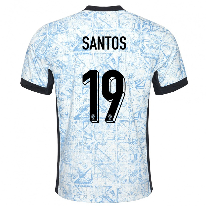 Danxen Kid Portugal Denilson Santos #19 Cream Blue Away Jersey 24-26 T-Shirt